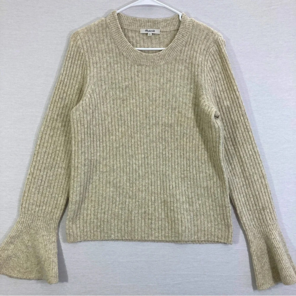 Madewell Cream/Oatmeal Soft Cozy Wool Blend Sweater size Medium - Picture 1 of 9